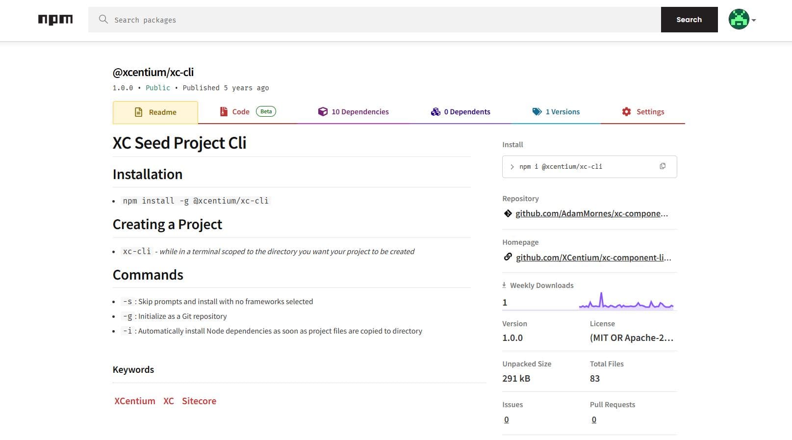 XC Seed Project Cli